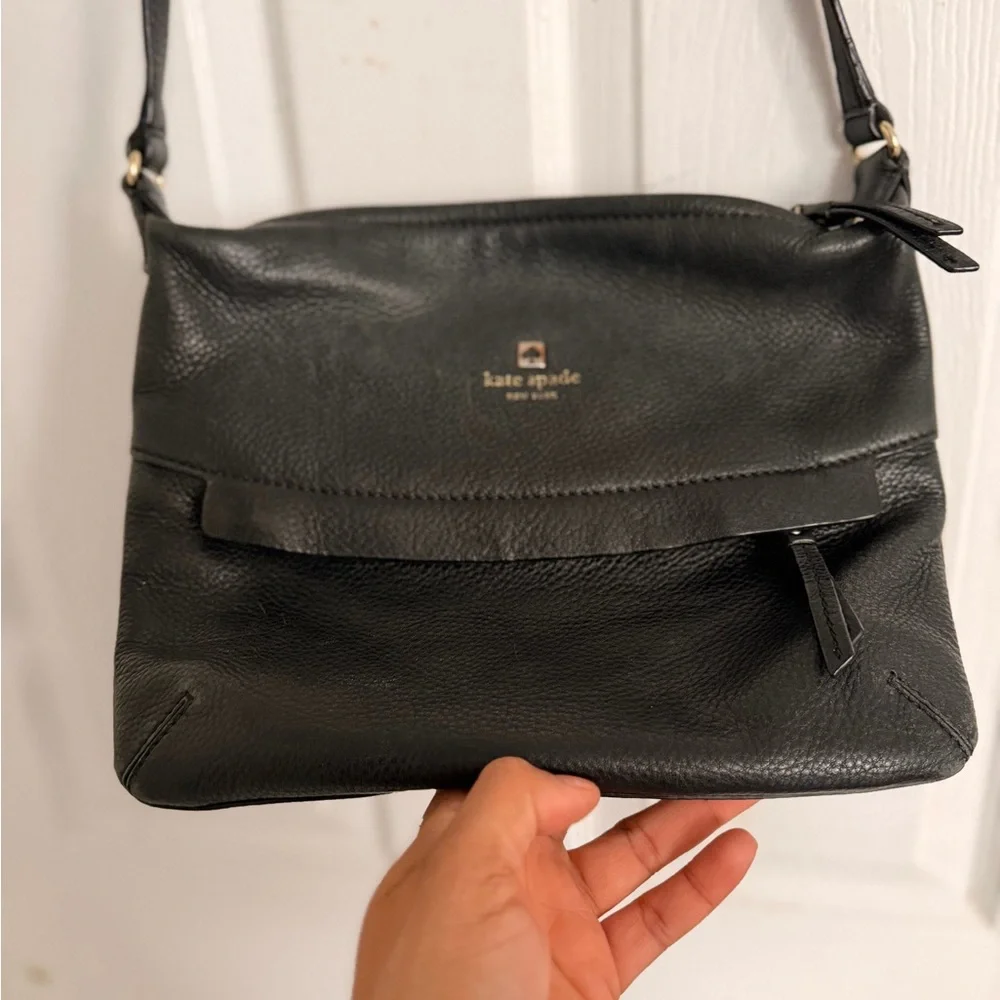 kate spade Black Leather Crossbody Bag